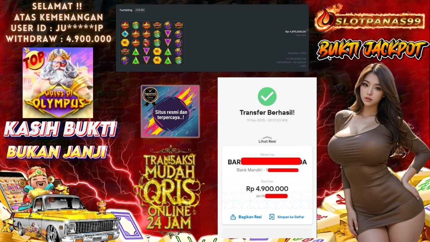 SLOTPANAS99 JACKPOT SLOT GATES OF OLYMPUS